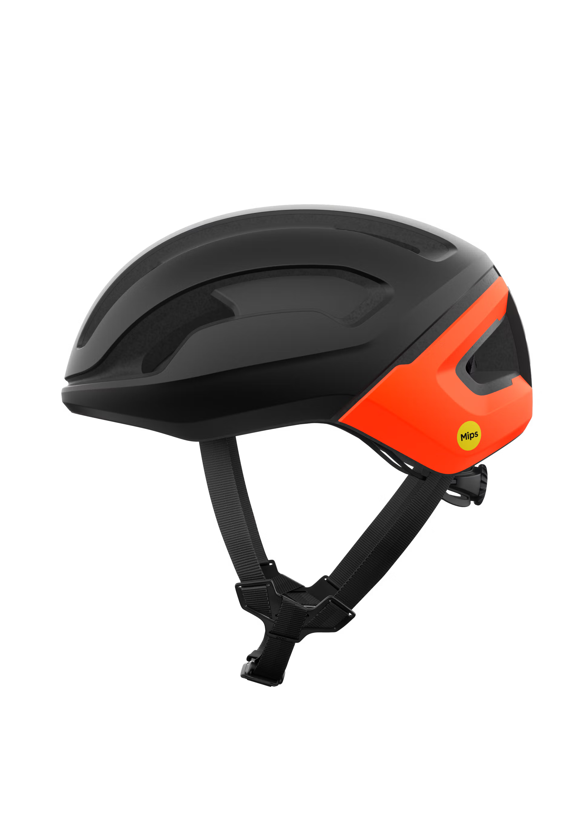 Casco per ciclismo - Poc Omne Air Mips - Uranium Black matt/Fluorescent Orange Matt