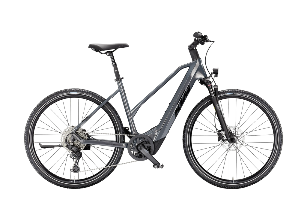 KTM - Bici Trekking a pedalata assistita - Macina Cross CX 820 L - Colore Flaming Grey