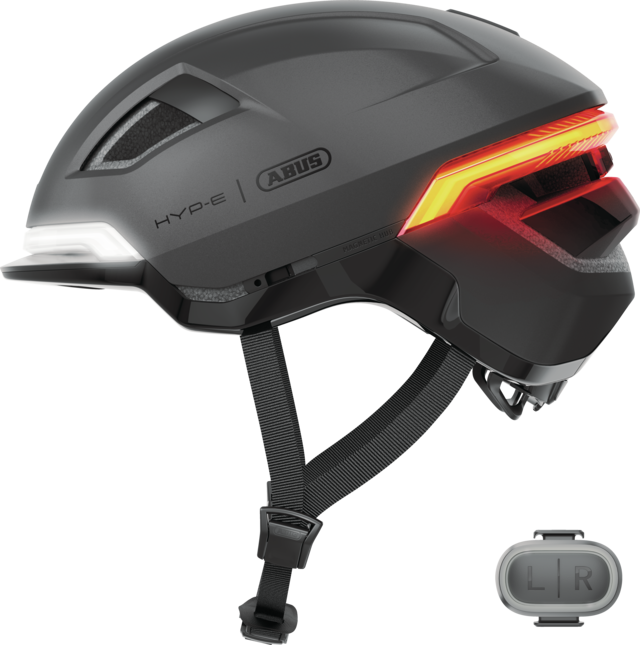 Abus Casco Urban Hyp-E con luci e indicatori di direzione