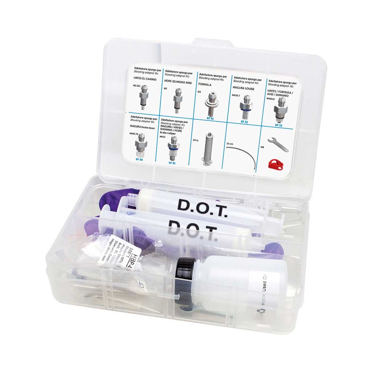 Kit de purge de liquide de frein à disque homologué DOT 