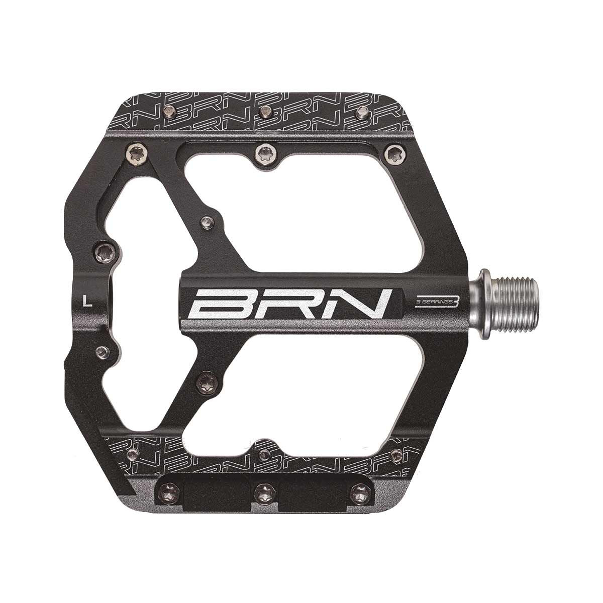 Pedali Flat BRN Mizar Alluminio CNC -Nero