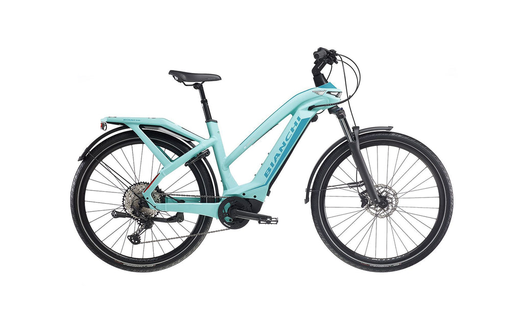 Bicicletta Trekking a pedalata assistita - Bianchi E-Omnia T-type - Step Through