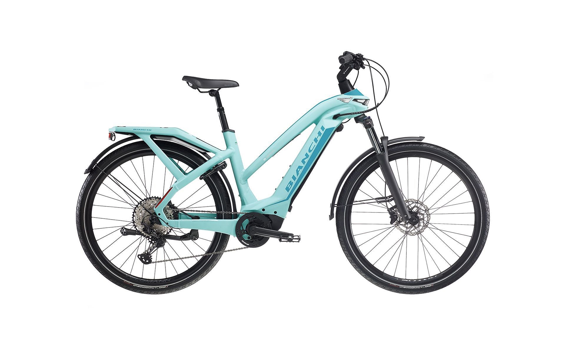 Bicicletta Trekking a pedalata assistita - Bianchi E-Omnia T-type - Step Through