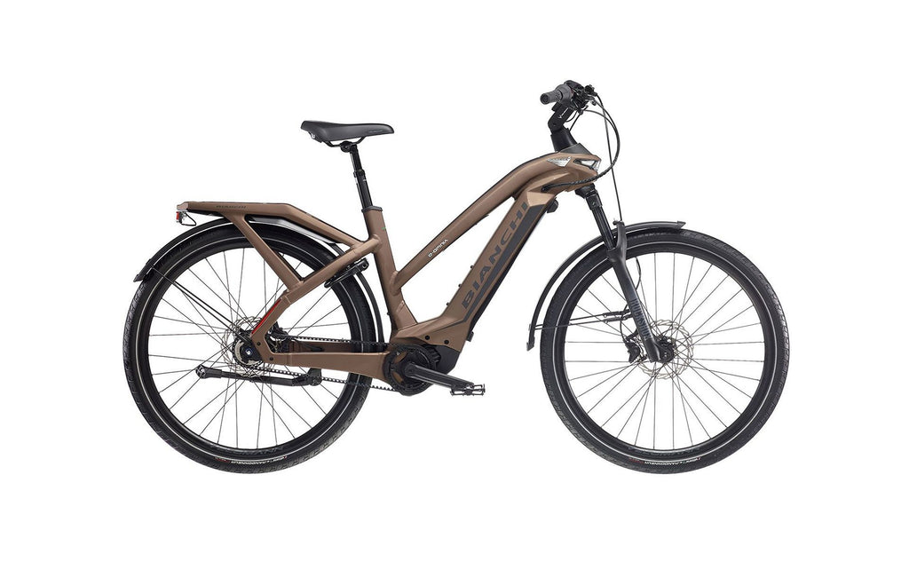 Bicicletta Trekking a pedalata assistita - Bianchi E-Omnia T-type - Step Through