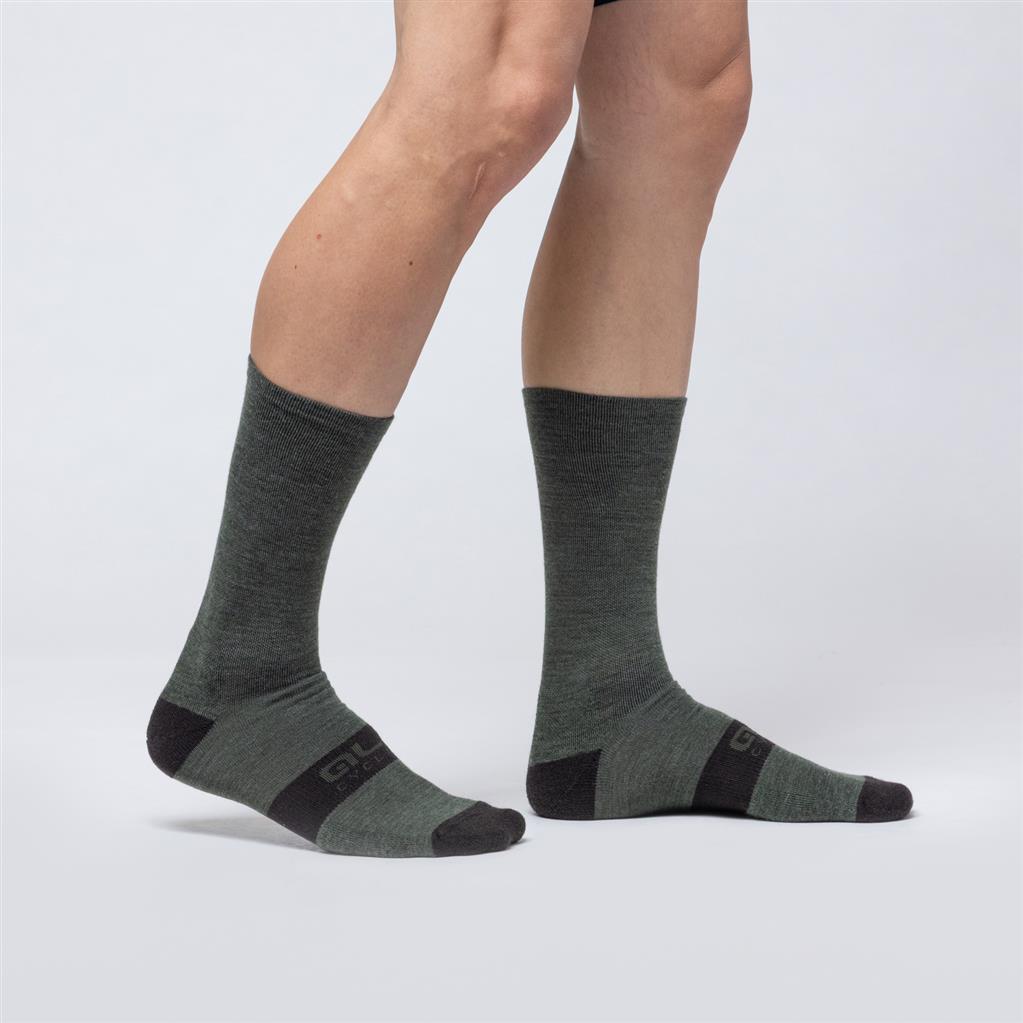 Alé Strada 3.0 – Calze in Merino 22 cm, Verde Quercia