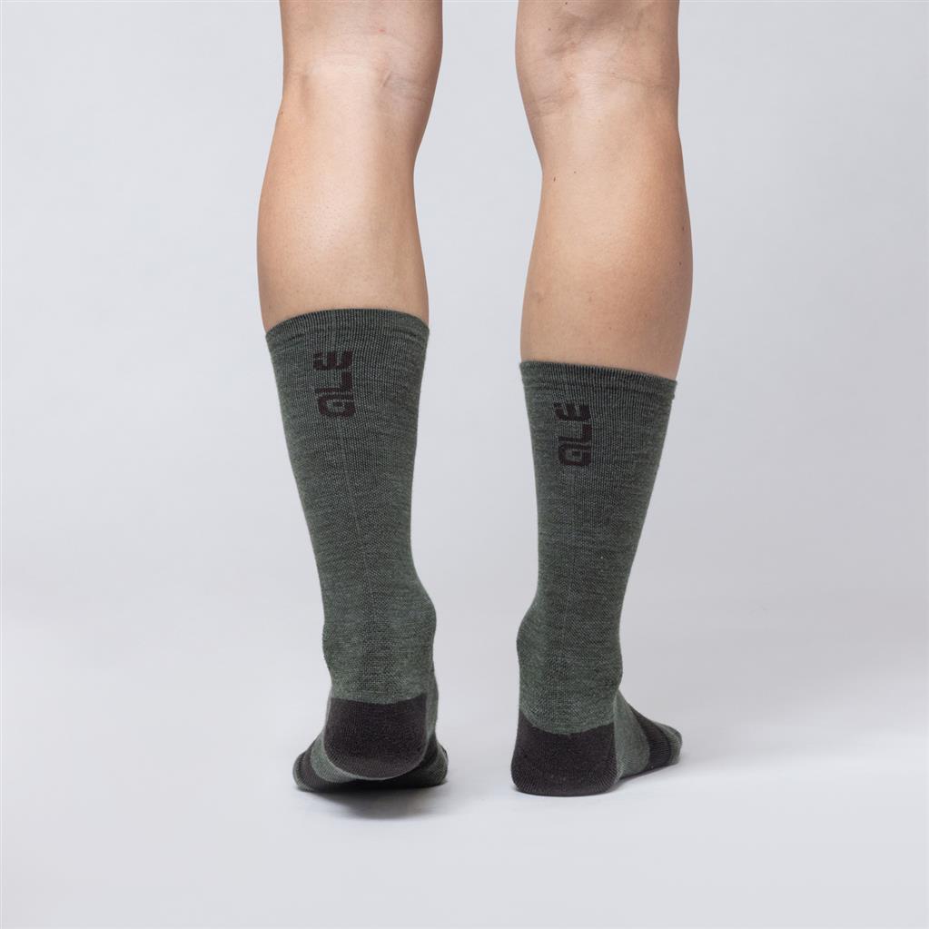 Alé Strada 3.0 – Calze in Merino 22 cm, Verde Quercia