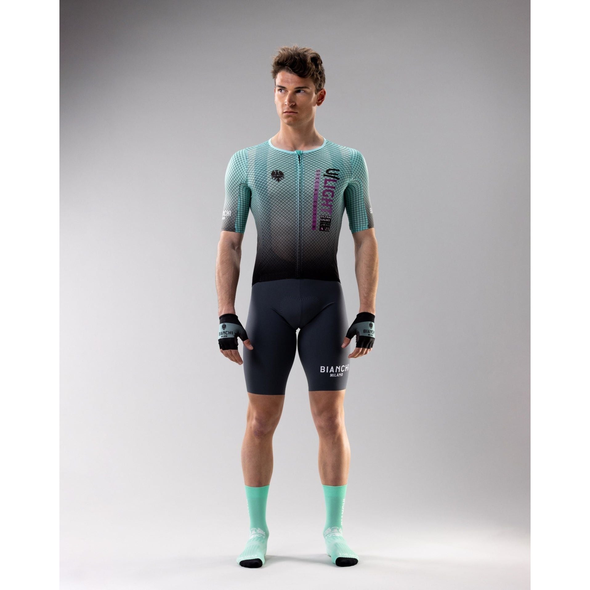 Bianchi - Pantaloncini con bretelle Ultralight